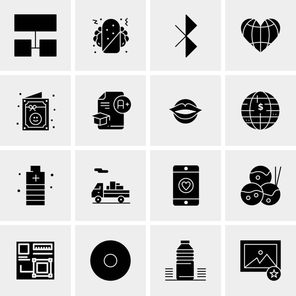 16 universelle Business-Icons Vektor kreative Icon-Illustration zur Verwendung in Web- und Mobilprojekten