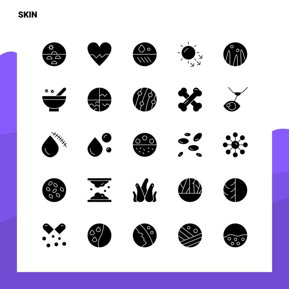 25 hud ikon uppsättning fast glyf ikon vektor illustration mall för webb och mobil idéer för företag företag