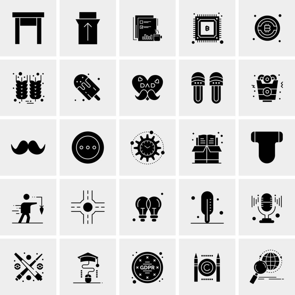 25 universelle Business-Icons Vektor kreative Icon-Illustration zur Verwendung in Web- und Mobilprojekten