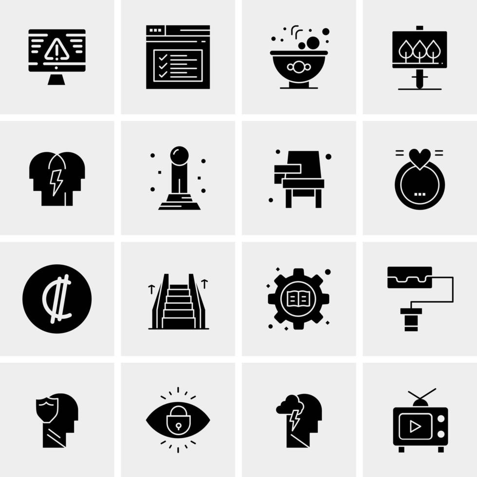 16 universelle Business-Icons Vektor kreative Icon-Illustration zur Verwendung in Web- und Mobilprojekten