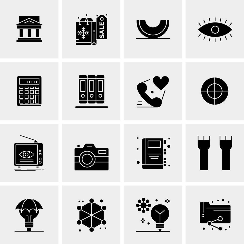 16 universelle Business-Icons Vektor kreative Icon-Illustration zur Verwendung in Web- und Mobilprojekten