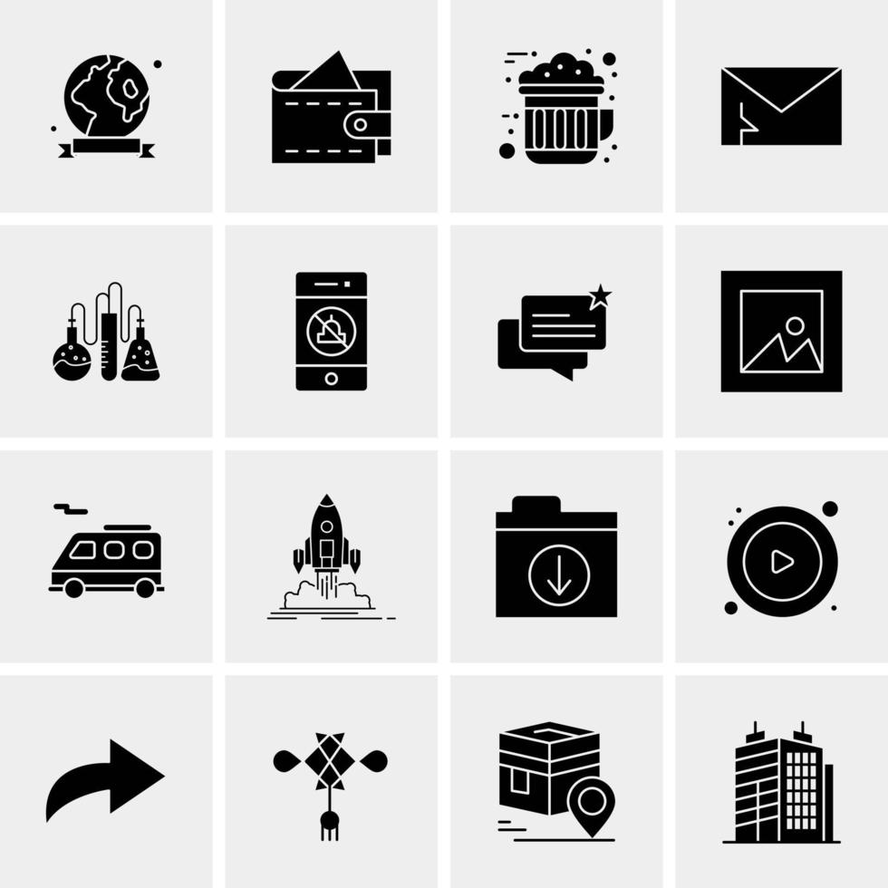 16 universelle Business-Icons Vektor kreative Icon-Illustration zur Verwendung in Web- und Mobilprojekten