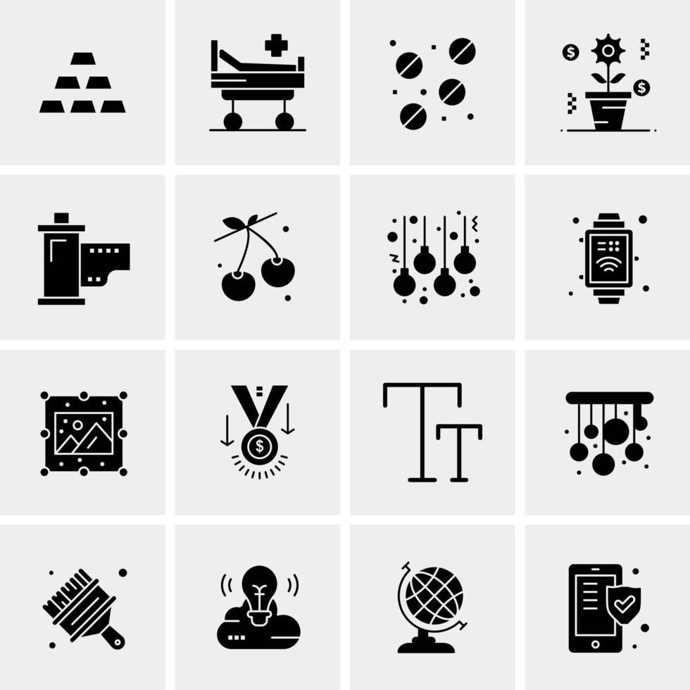 16 universelle Business-Icons Vektor kreative Icon-Illustration zur Verwendung in Web- und Mobilprojekten