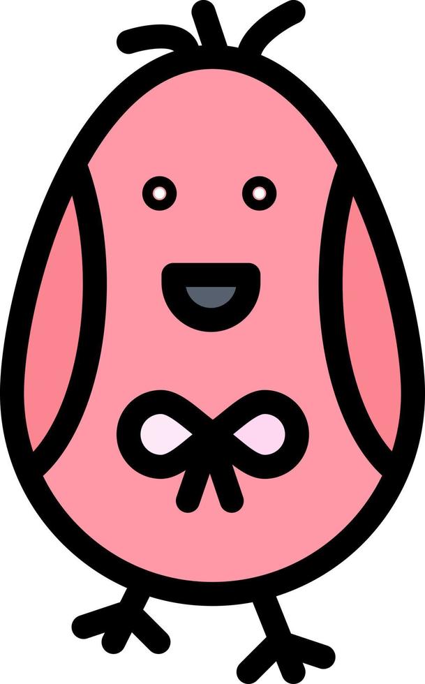 huhn ostern baby happy business logo vorlage flache farbe vektor