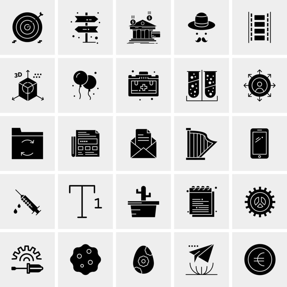 25 universelle Business-Icons Vektor kreative Icon-Illustration zur Verwendung in Web- und Mobilprojekten