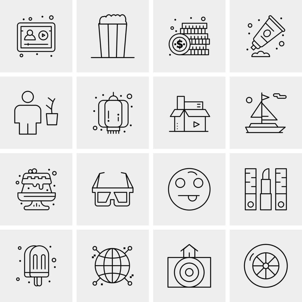 16 universelle Business-Icons Vektor kreative Icon-Illustration zur Verwendung in Web- und Mobilprojekten