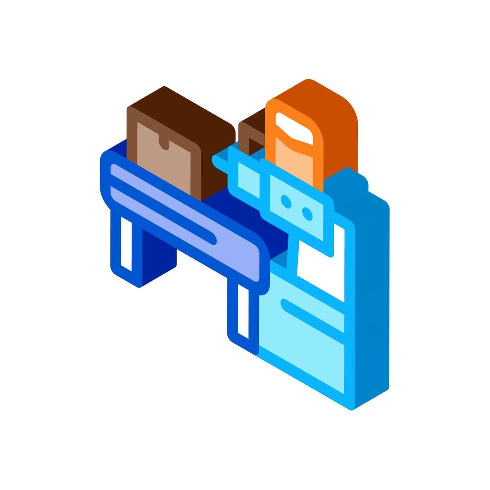 isometrische symbolvektorillustration der industriellen fertigung vektor