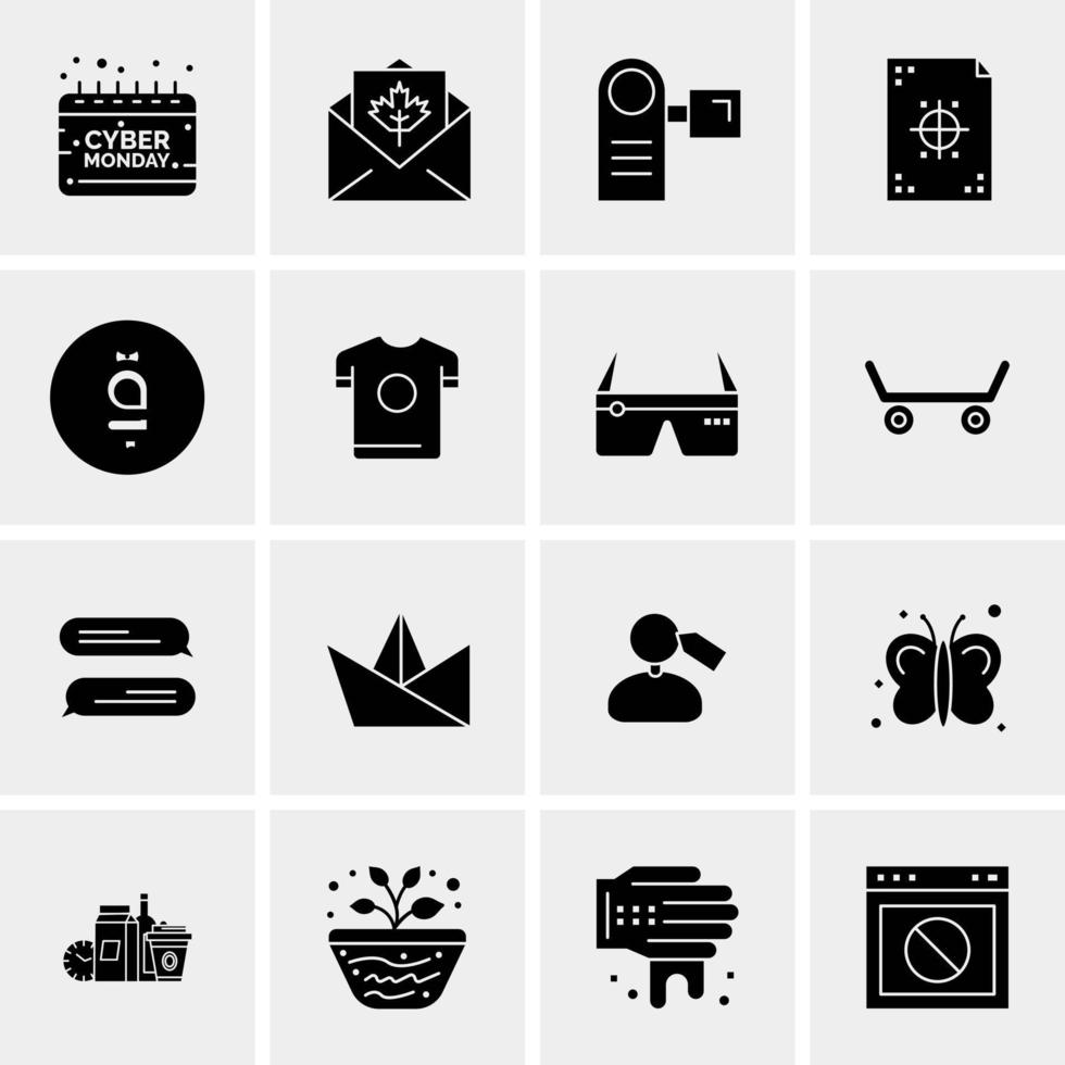 16 universelle Business-Icons Vektor kreative Icon-Illustration zur Verwendung in Web- und Mobilprojekten