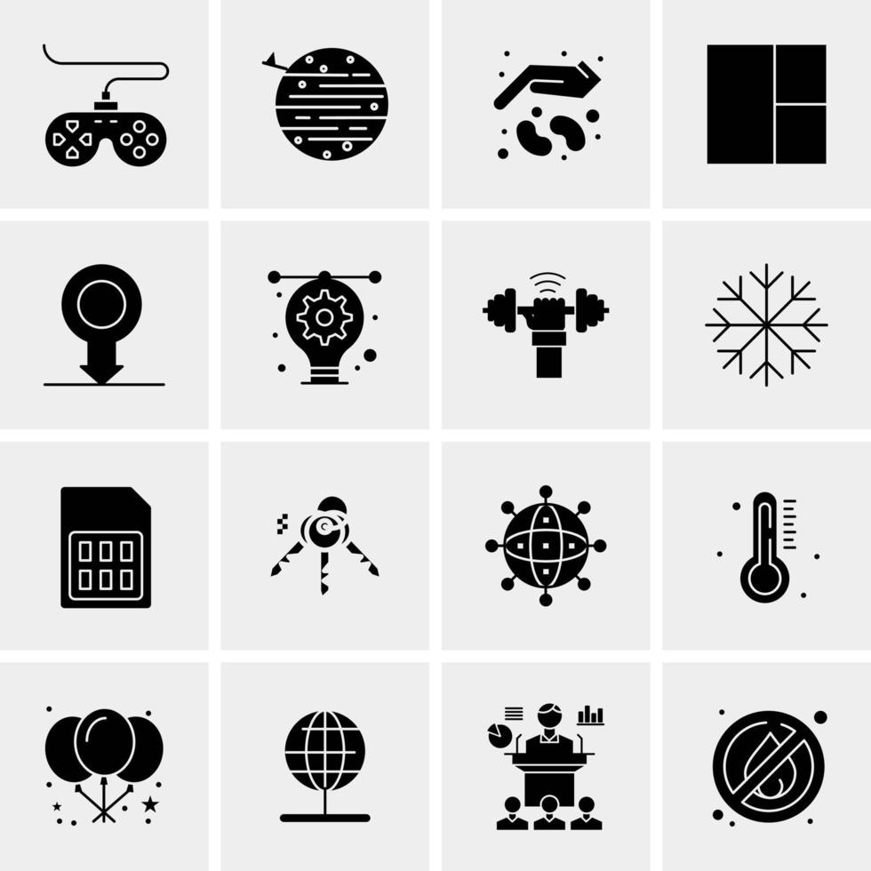 16 universelle Business-Icons Vektor kreative Icon-Illustration zur Verwendung in Web- und Mobilprojekten