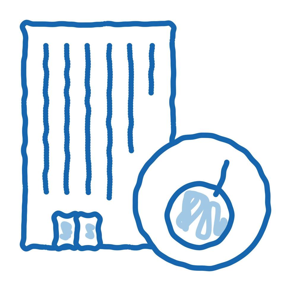 Hausbombenabsturz doodle Symbol handgezeichnete Abbildung vektor