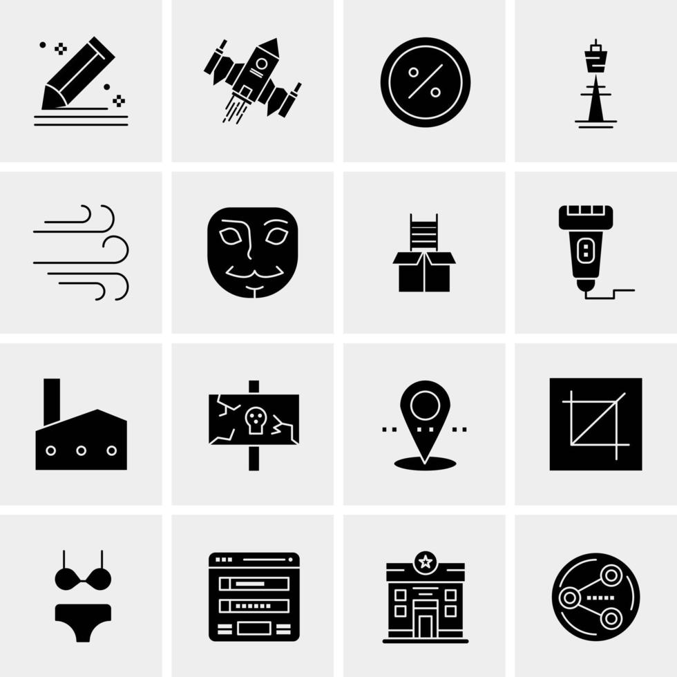 16 universelle Business-Icons Vektor kreative Icon-Illustration zur Verwendung in Web- und Mobilprojekten