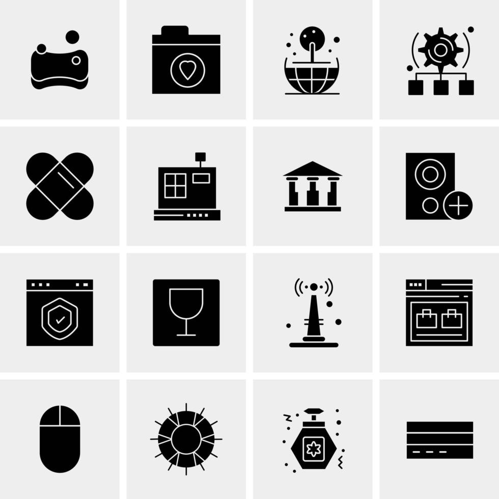 16 universelle Business-Icons Vektor kreative Icon-Illustration zur Verwendung in Web- und Mobilprojekten