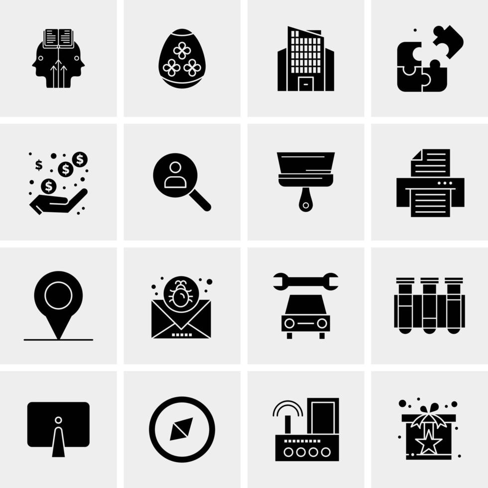 16 universelle Business-Icons Vektor kreative Icon-Illustration zur Verwendung in Web- und Mobilprojekten