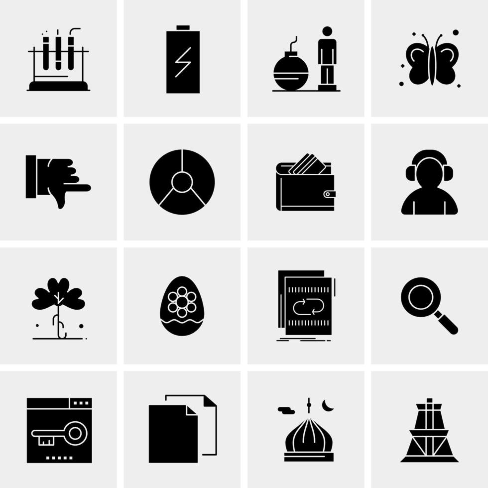 16 universelle Business-Icons Vektor kreative Icon-Illustration zur Verwendung in Web- und Mobilprojekten