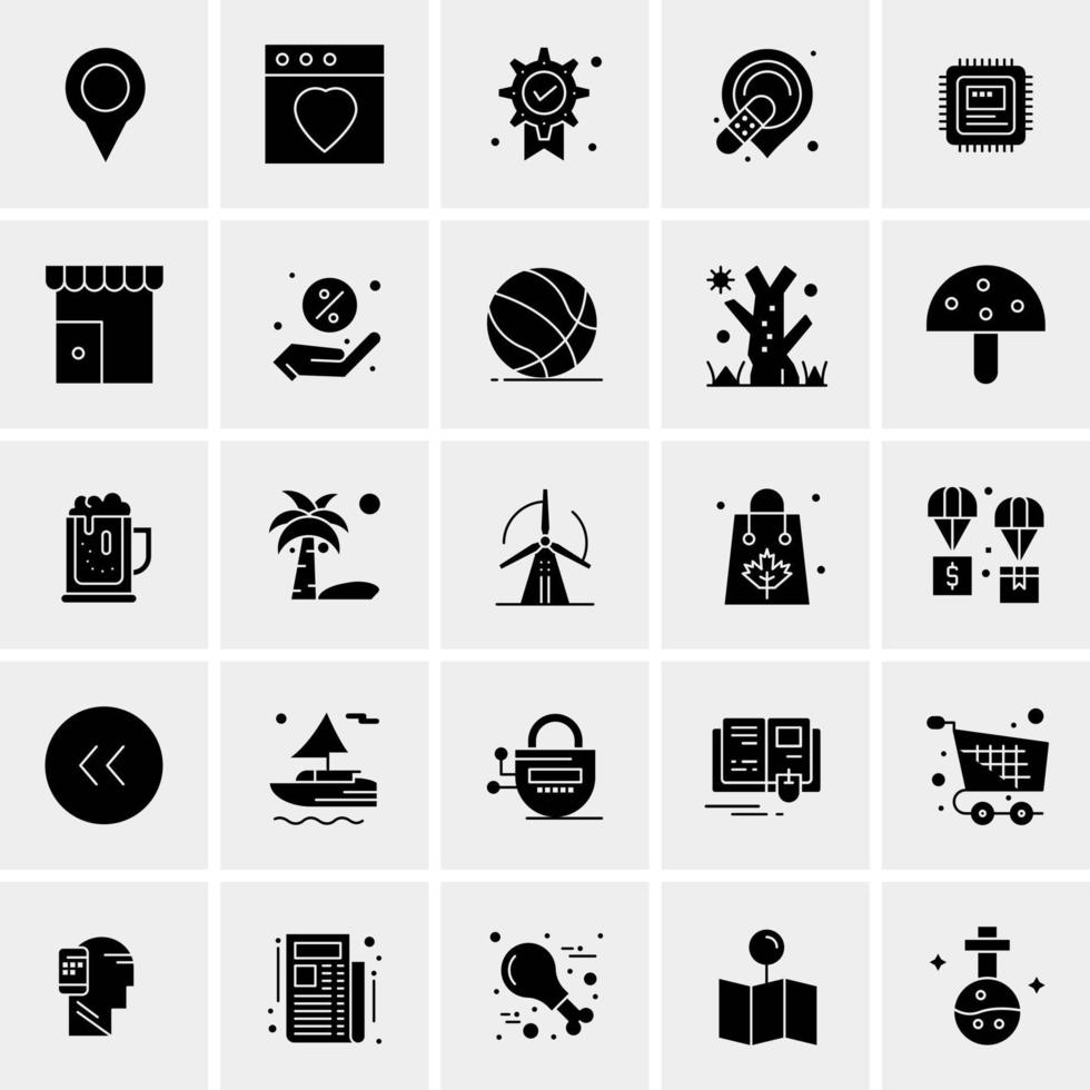 25 universelle Business-Icons Vektor kreative Icon-Illustration zur Verwendung in Web- und Mobilprojekten