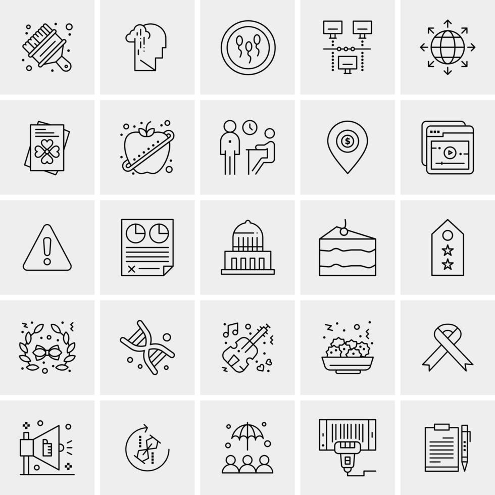 25 universelle Business-Icons Vektor kreative Icon-Illustration zur Verwendung in Web- und Mobilprojekten