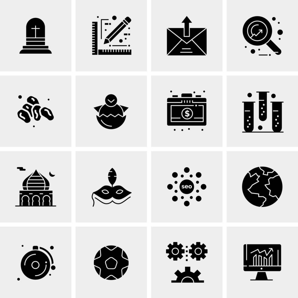 16 universelle Business-Icons Vektor kreative Icon-Illustration zur Verwendung in Web- und Mobilprojekten