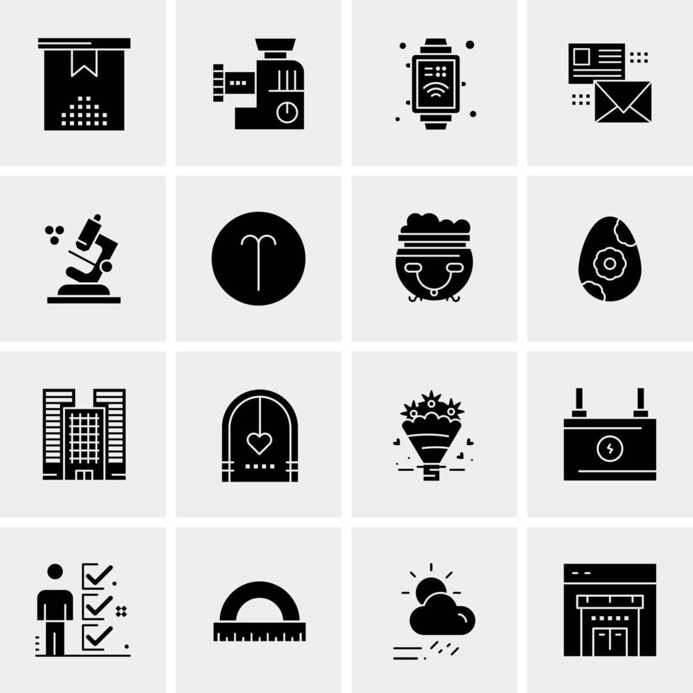 16 universelle Business-Icons Vektor kreative Icon-Illustration zur Verwendung in Web- und Mobilprojekten