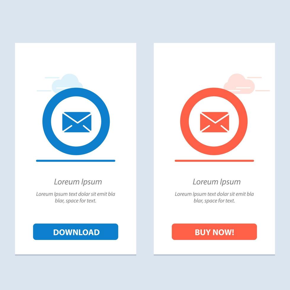 Chat-Nachricht Textnachricht eingeben blau und rot herunterladen und jetzt kaufen Web-Widget-Kartenvorlage vektor