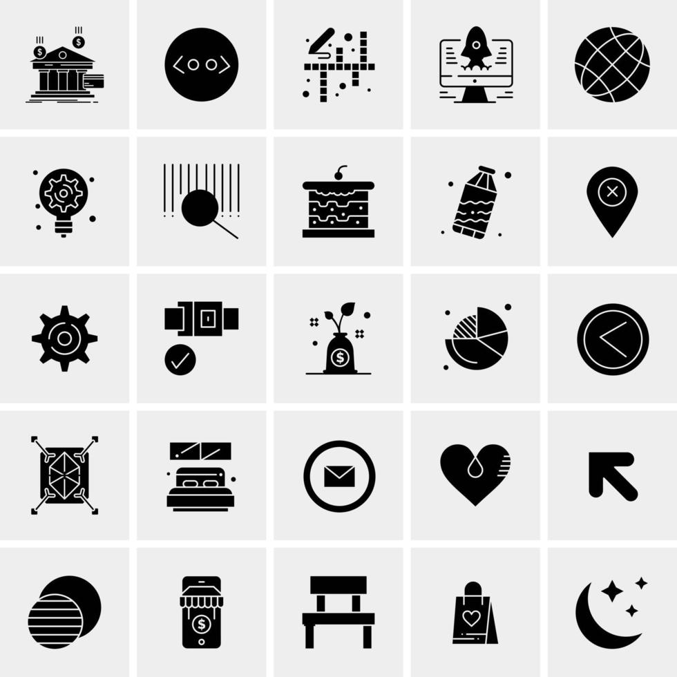 25 universelle Business-Icons Vektor kreative Icon-Illustration zur Verwendung in Web- und Mobilprojekten