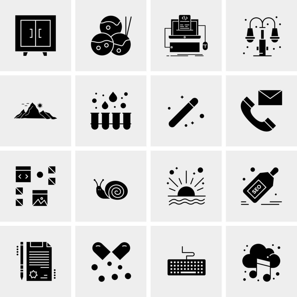 16 universelle Business-Icons Vektor kreative Icon-Illustration zur Verwendung in Web- und Mobilprojekten