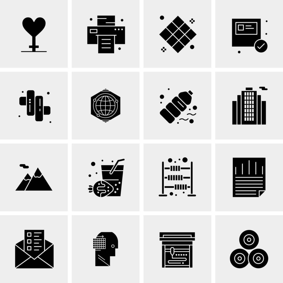 16 universelle Business-Icons Vektor kreative Icon-Illustration zur Verwendung in Web- und Mobilprojekten