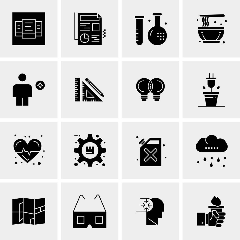 16 universelle Business-Icons Vektor kreative Icon-Illustration zur Verwendung in Web- und Mobilprojekten