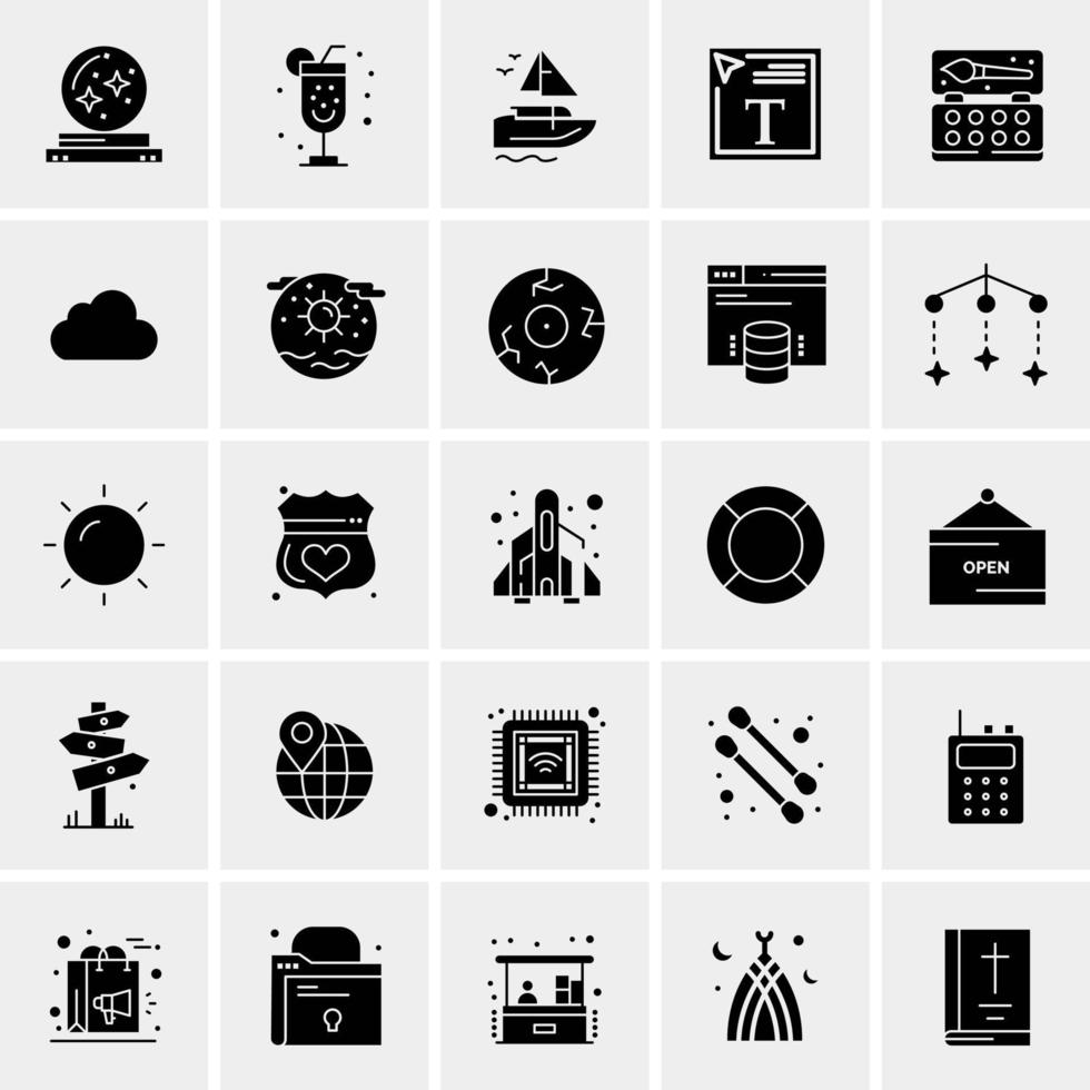 25 universelle Business-Icons Vektor kreative Icon-Illustration zur Verwendung in Web- und Mobilprojekten