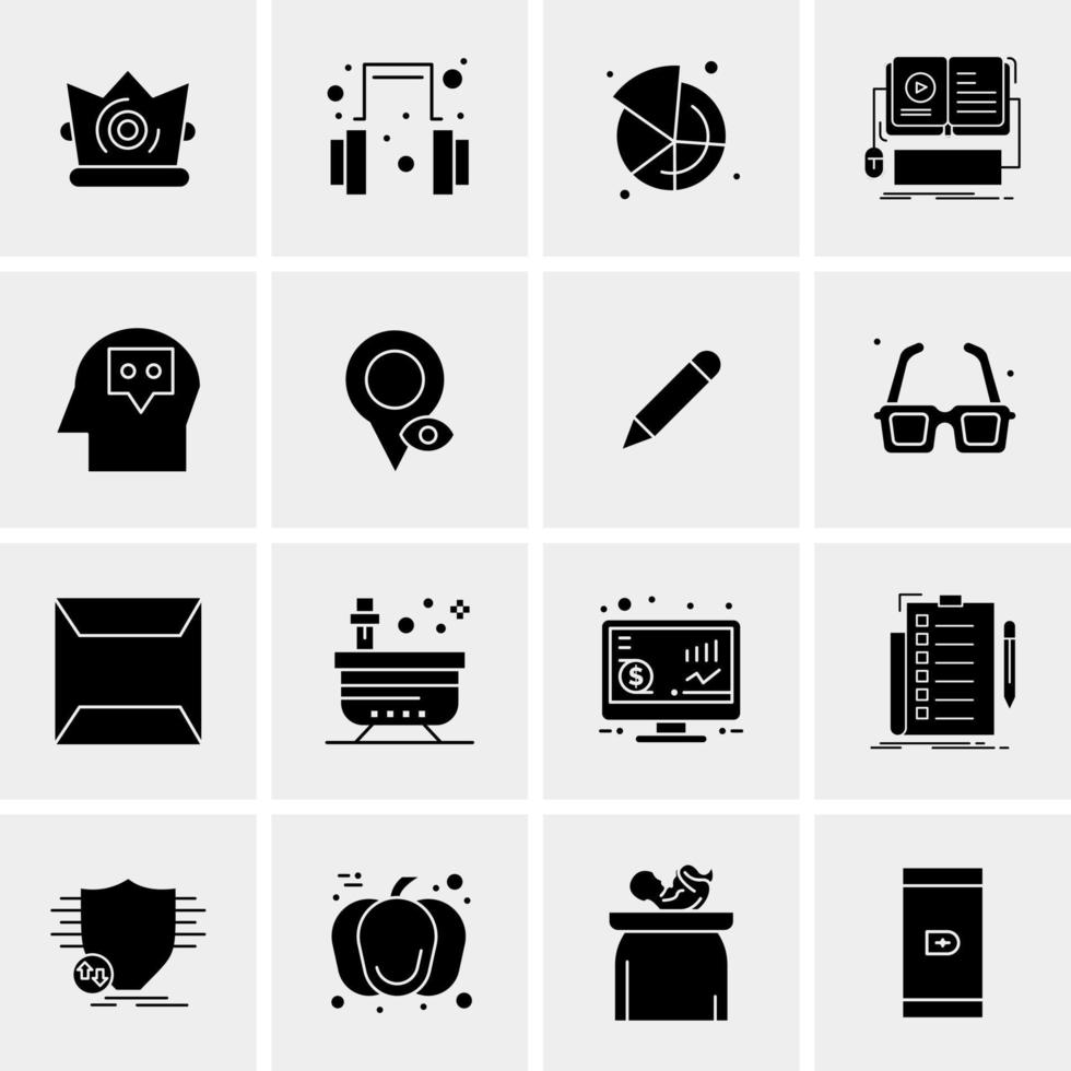 16 universelle Business-Icons Vektor kreative Icon-Illustration zur Verwendung in Web- und Mobilprojekten