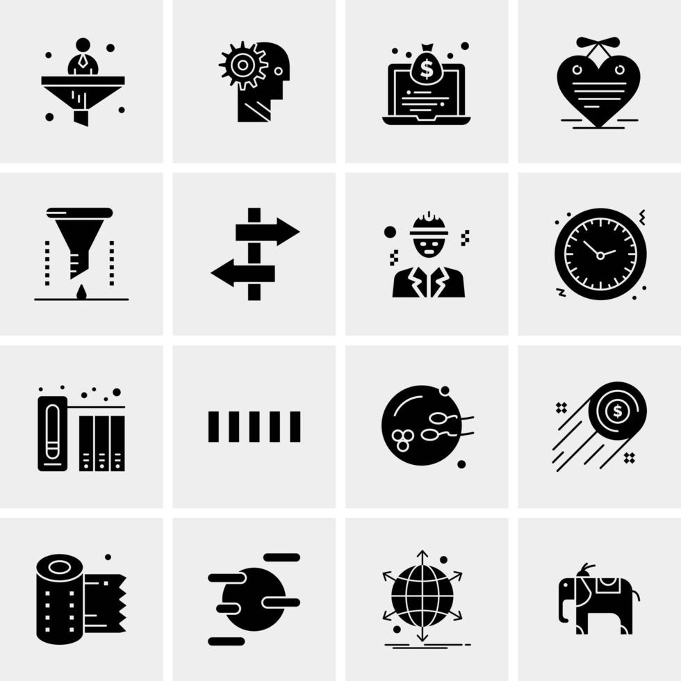 16 universelle Business-Icons Vektor kreative Icon-Illustration zur Verwendung in Web- und Mobilprojekten