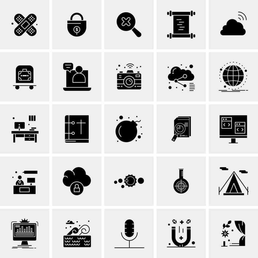 25 universelle Business-Icons Vektor kreative Icon-Illustration zur Verwendung in Web- und Mobilprojekten