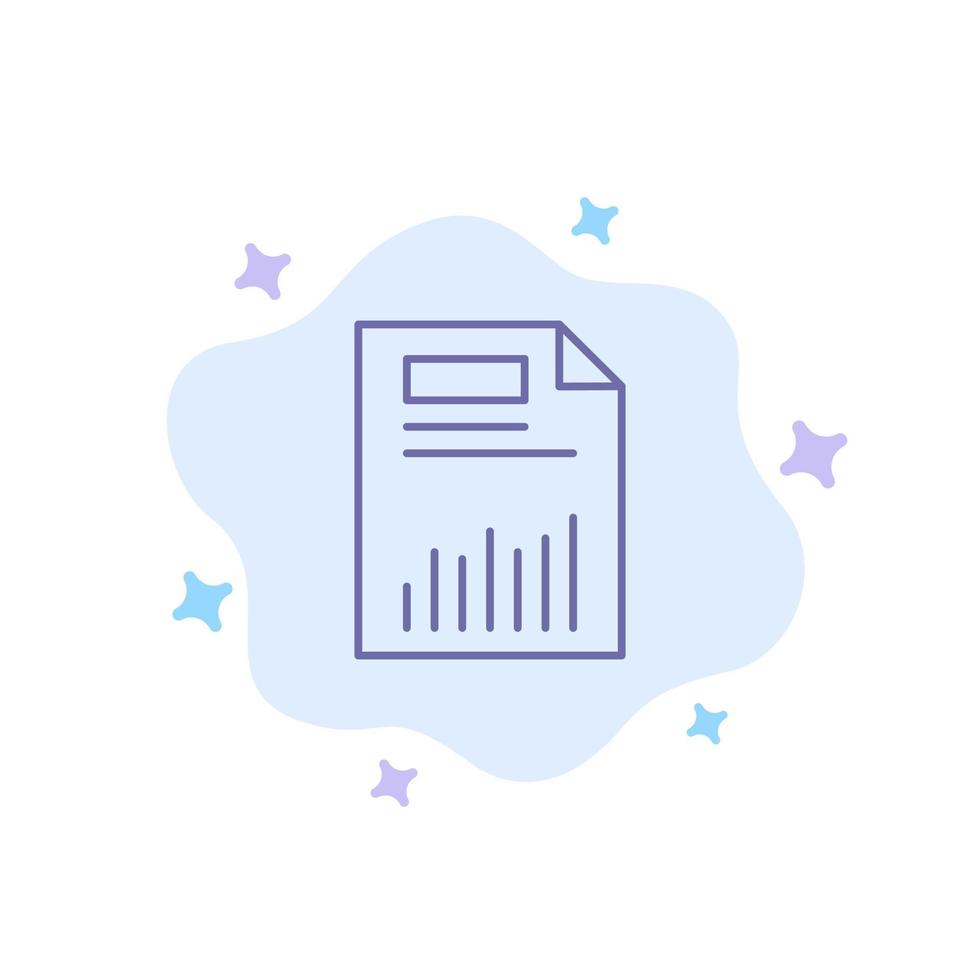 Dokument Geschäftsdiagramm Finanzen Millimeterpapier Statistik blaues Symbol auf abstraktem Wolkenhintergrund vektor