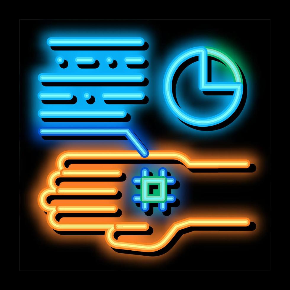 hud cell biohacking neon glöd ikon illustration vektor