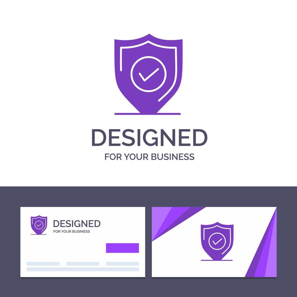 kreativ företag kort och logotyp mall bekräfta skydd säkerhet säkra vektor illustration