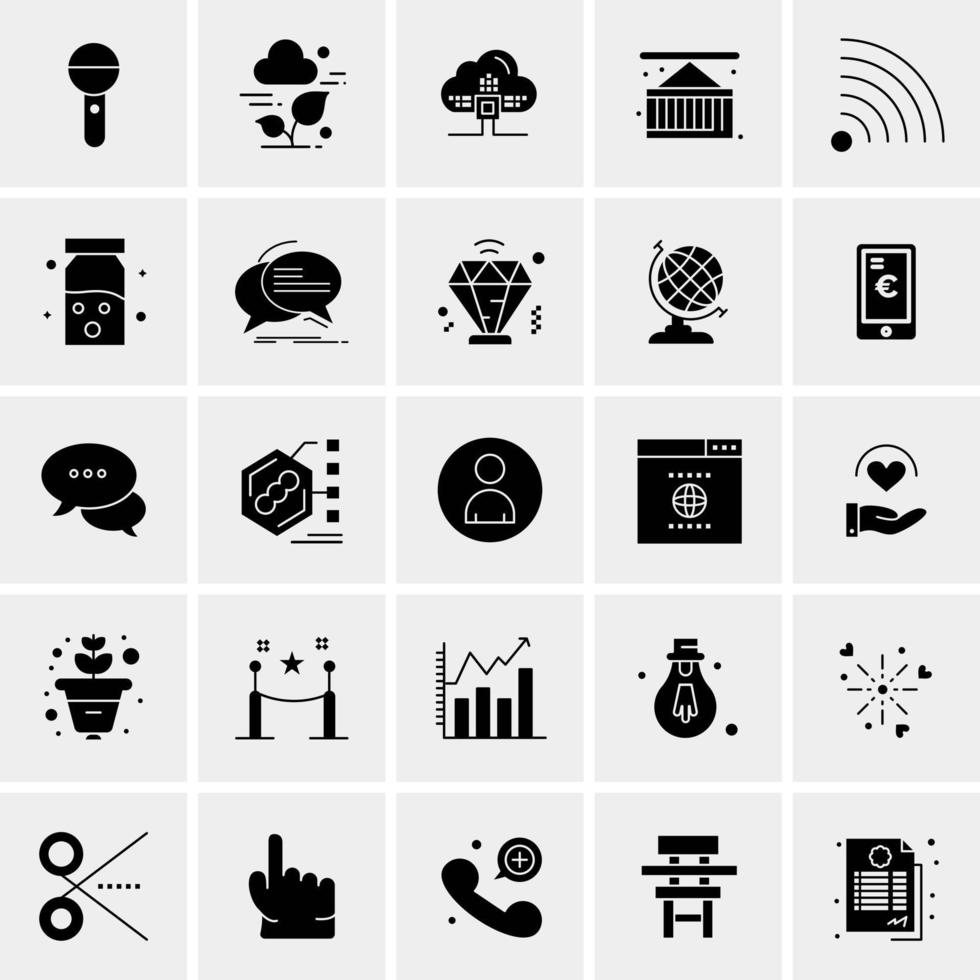 25 universelle Business-Icons Vektor kreative Icon-Illustration zur Verwendung in Web- und Mobilprojekten