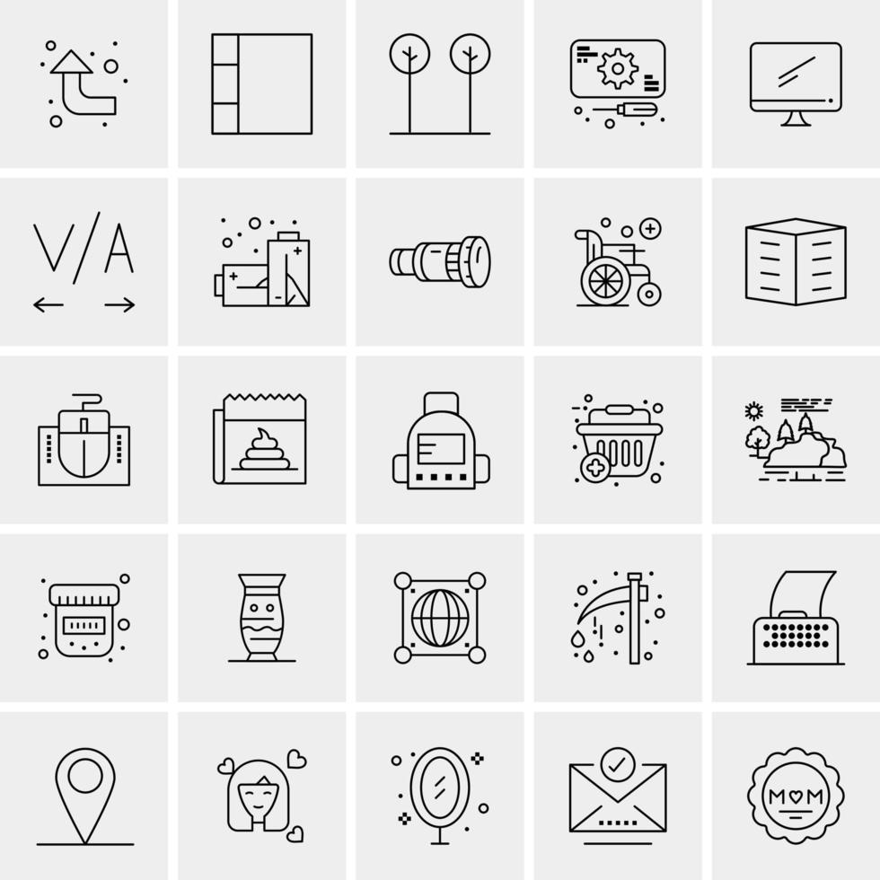 25 universelle Business-Icons Vektor kreative Icon-Illustration zur Verwendung in Web- und Mobilprojekten