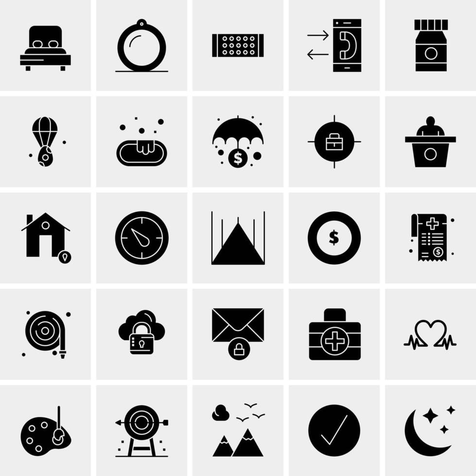 25 universelle Business-Icons Vektor kreative Icon-Illustration zur Verwendung in Web- und Mobilprojekten