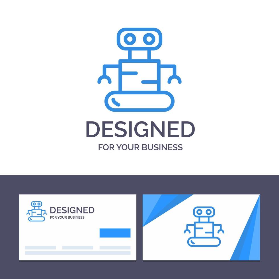 kreativ företag kort och logotyp mall exoskelett robot Plats vektor illustration