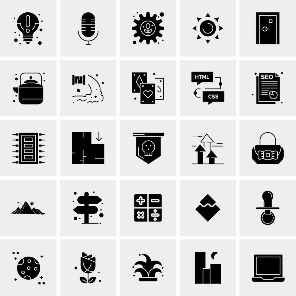 25 universelle Business-Icons Vektor kreative Icon-Illustration zur Verwendung in Web- und Mobilprojekten