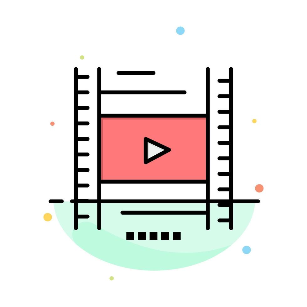 Videounterricht Film Bildung abstrakte flache Farbsymbolvorlage vektor