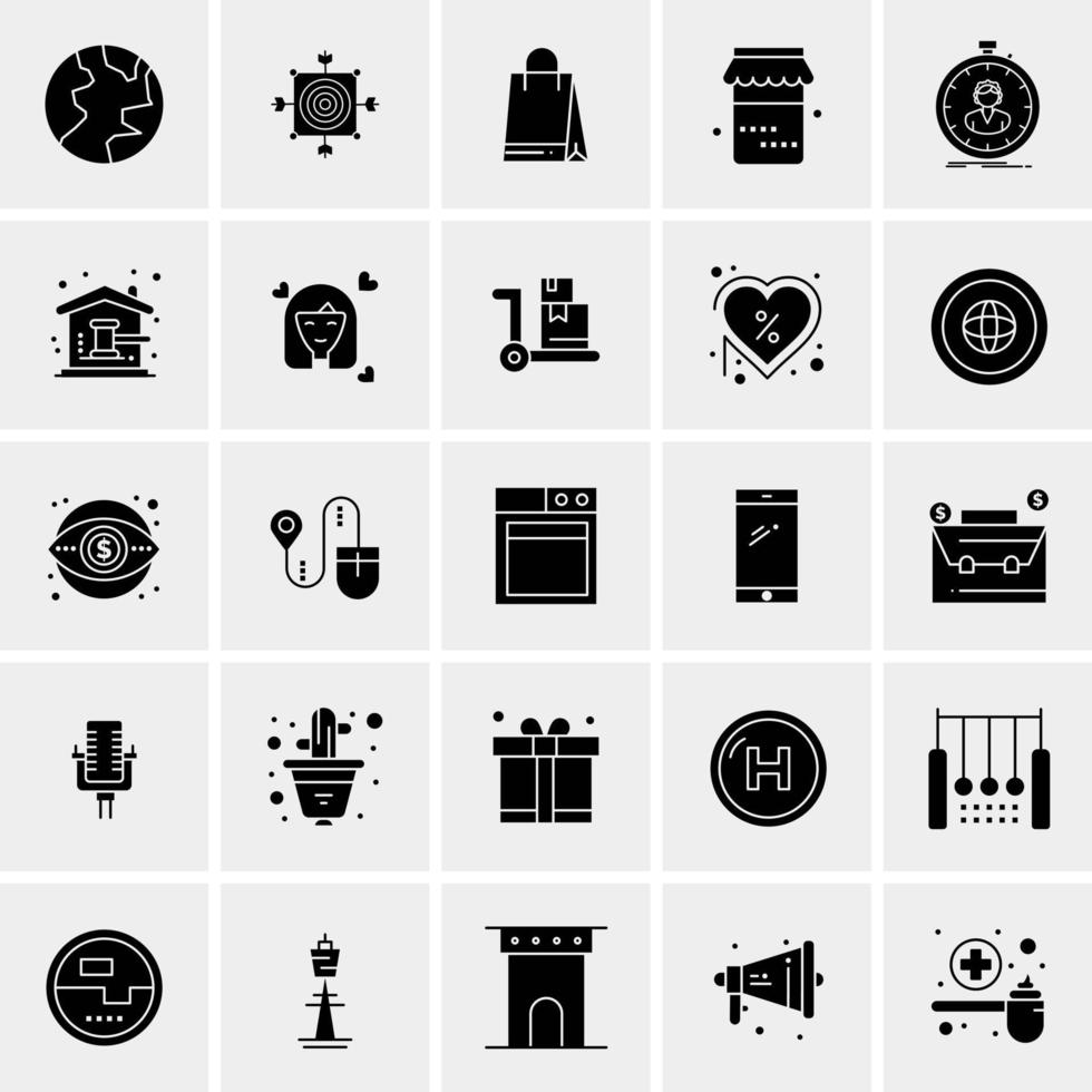 25 universelle Business-Icons Vektor kreative Icon-Illustration zur Verwendung in Web- und Mobilprojekten