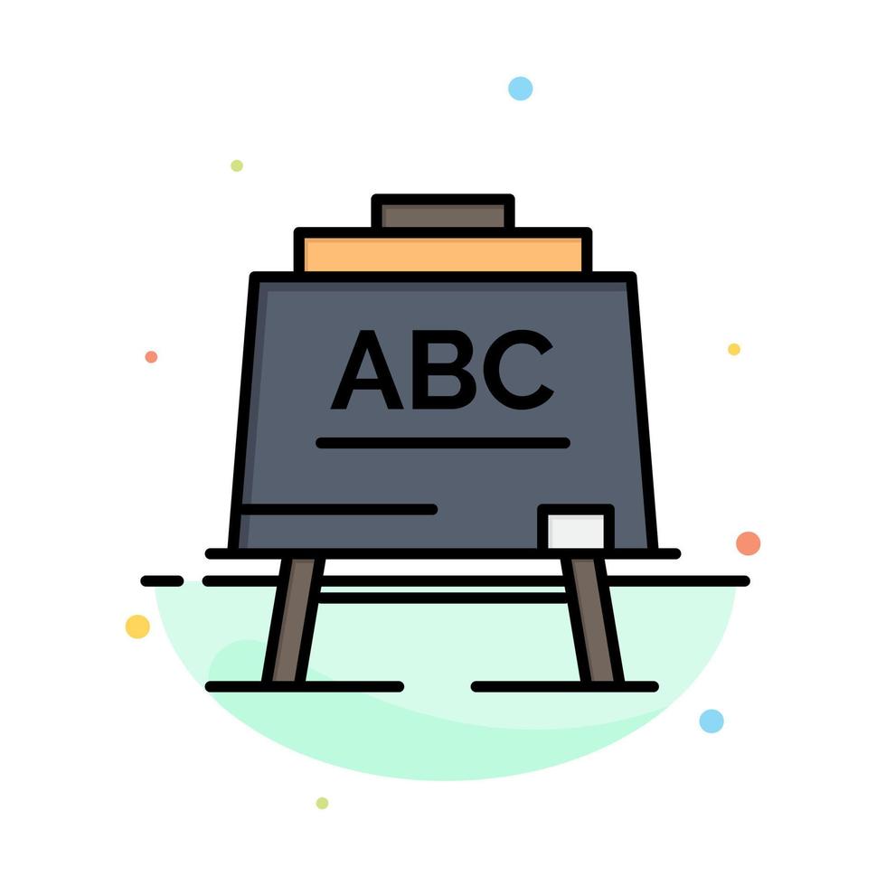 inlärning lärare ABC styrelse abstrakt platt Färg ikon mall vektor