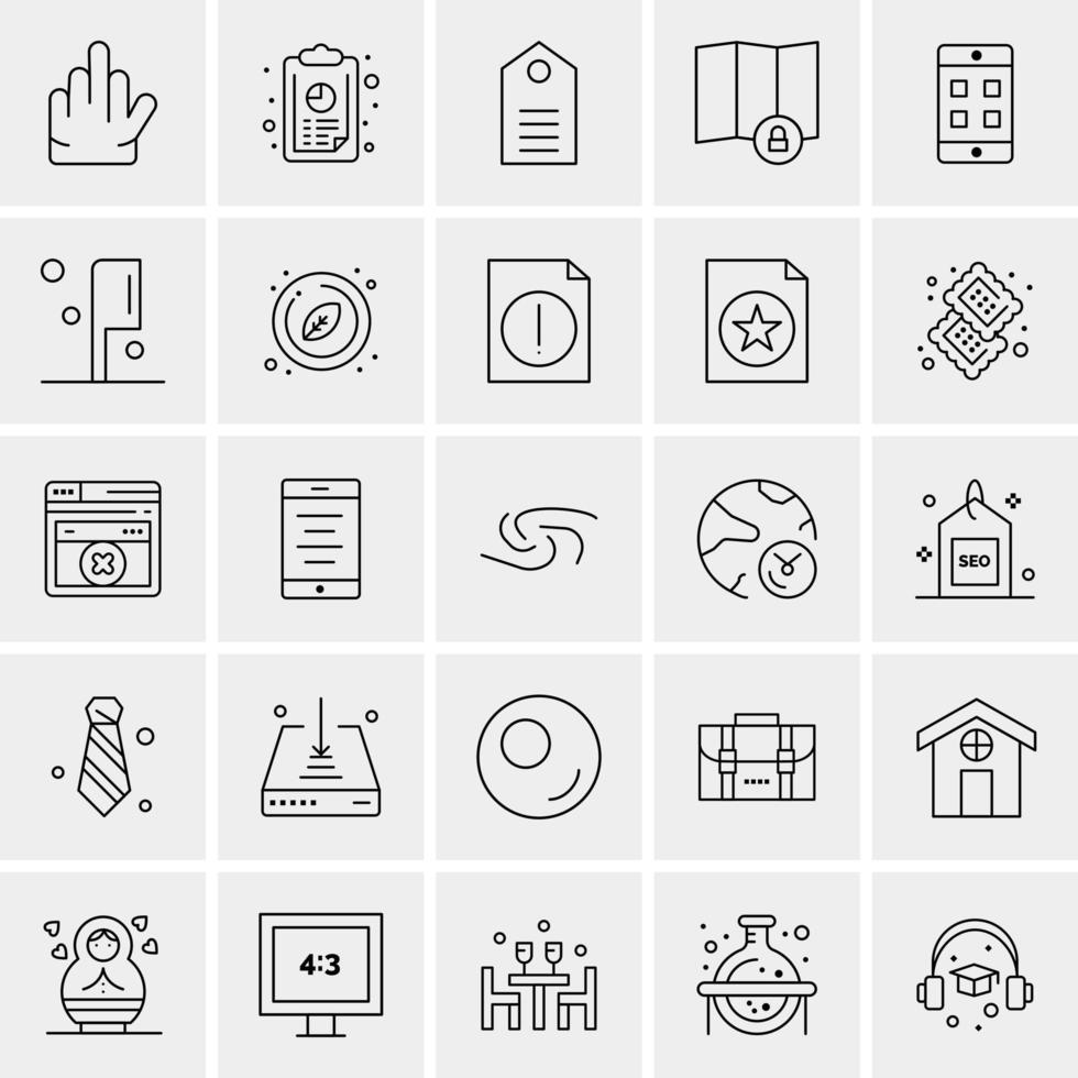 25 universelle Business-Icons Vektor kreative Icon-Illustration zur Verwendung in Web- und Mobilprojekten