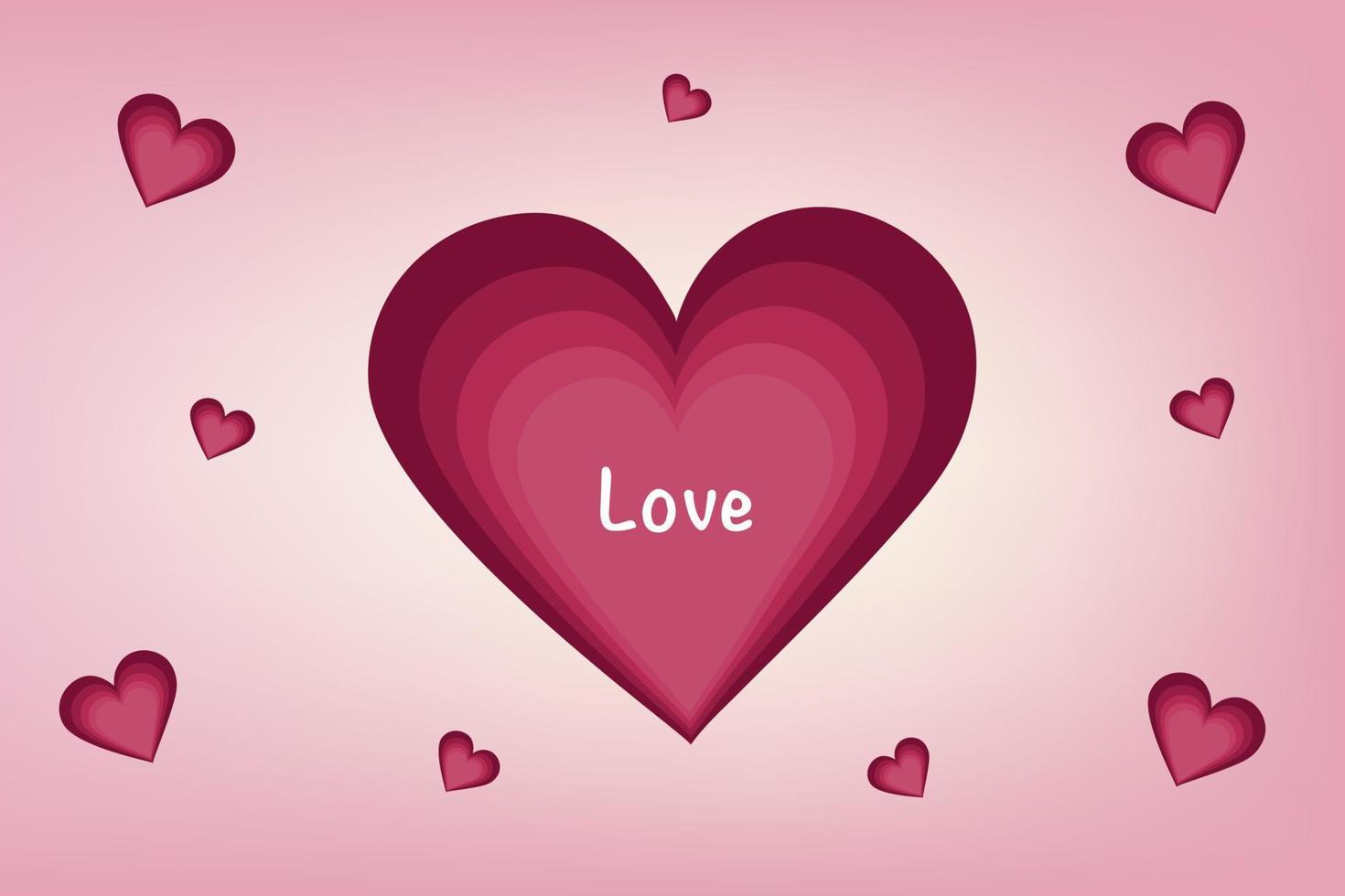 en hjärta, en symbol av kärlek och valentine s dag. rosa hjärta ikon isolerat på rosa bakgrund. vektor illustration