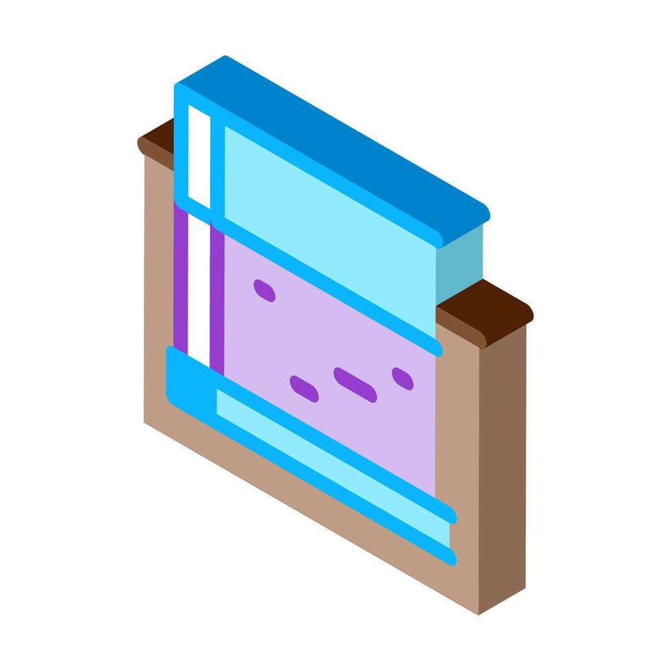 isometrische ikonenvektorillustration der monolithischen grundlage vektor