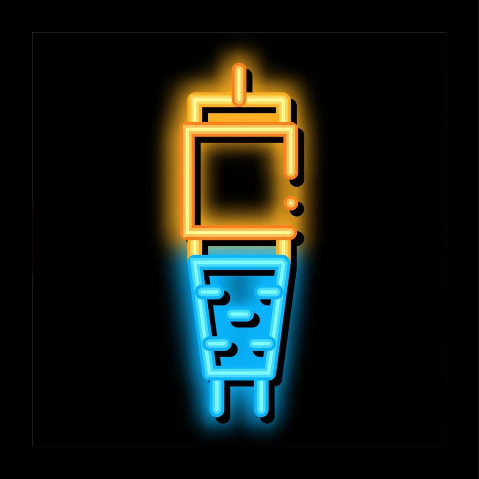 antenn kabel- neon glöd ikon illustration vektor