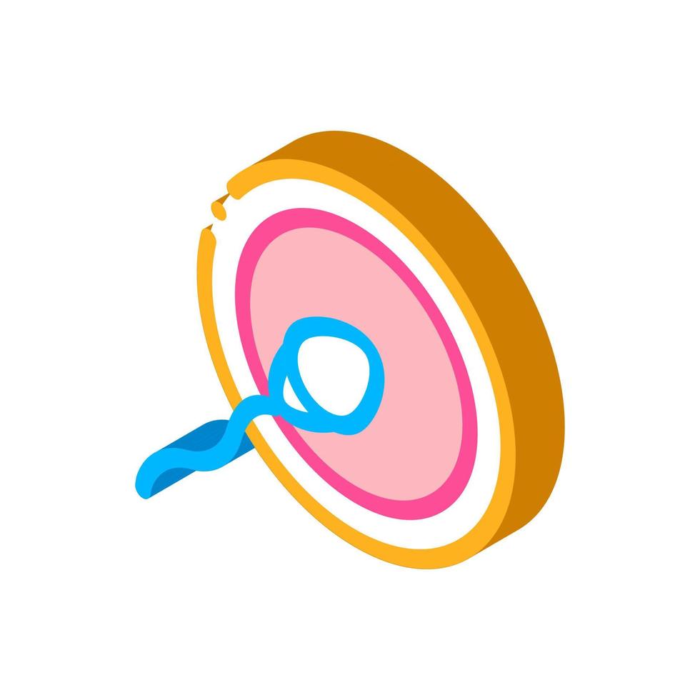 sperma cell ägg isometrisk ikon vektor illustration