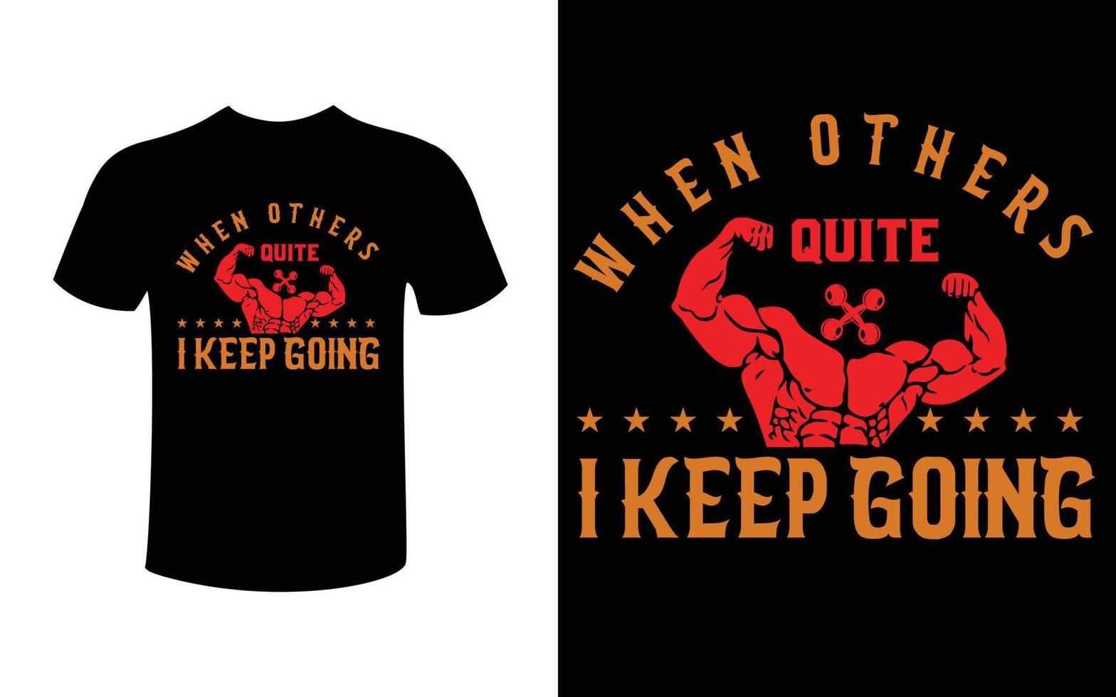 Fitness-T-Shirt-Design-Vektor vektor