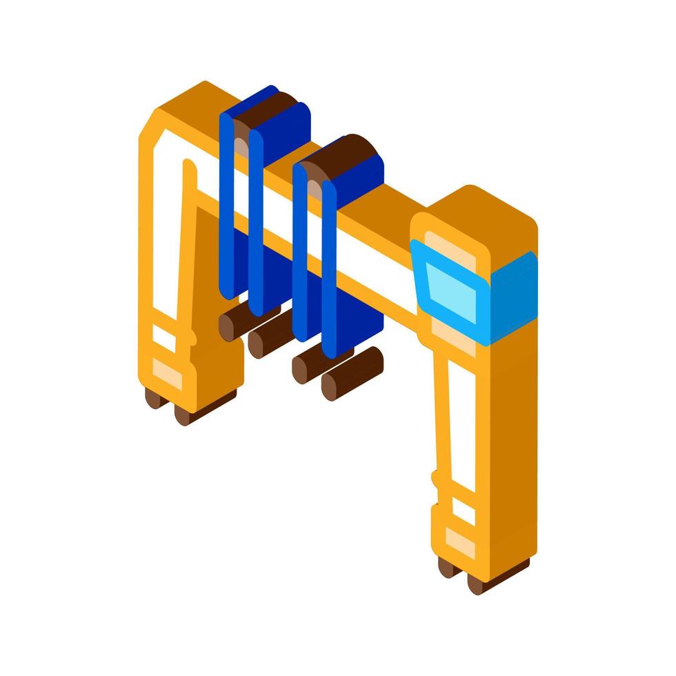 industriekran isometrische symbolvektorillustration vektor