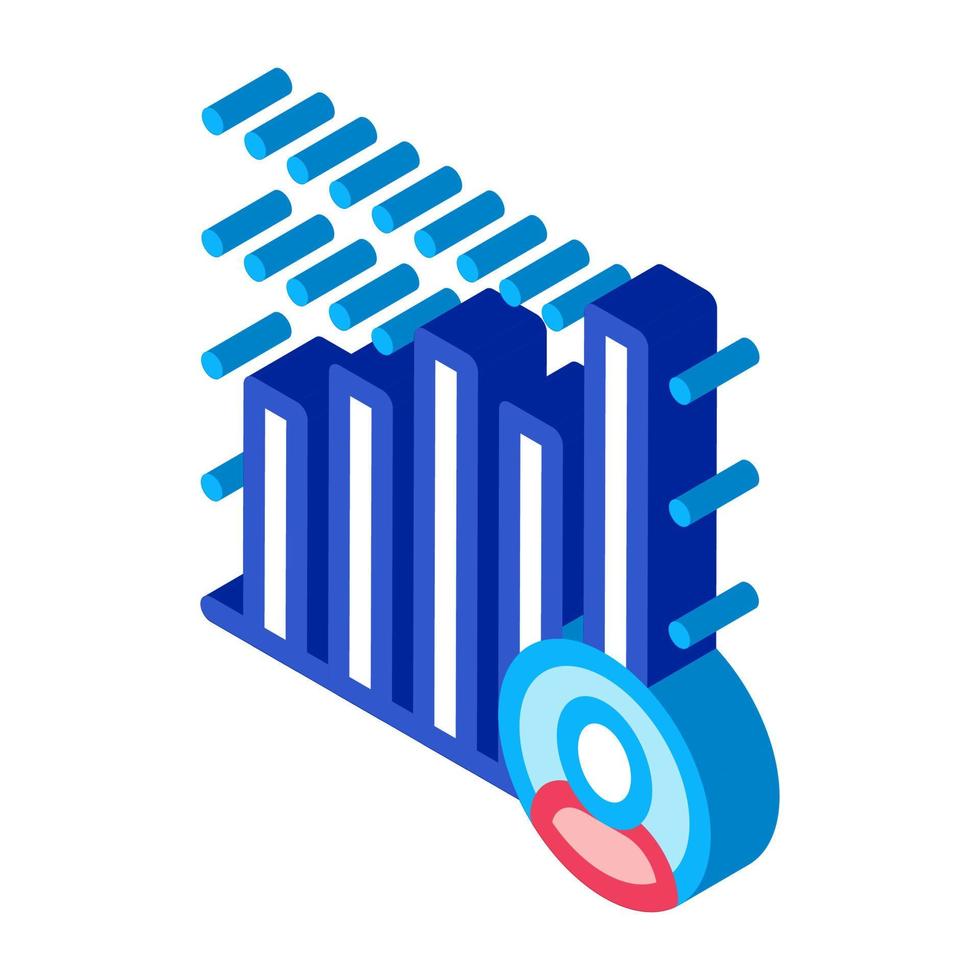 kandidat statistik isometrisk ikon vektor illustration